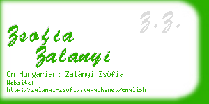 zsofia zalanyi business card