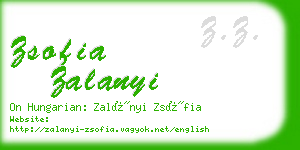 zsofia zalanyi business card